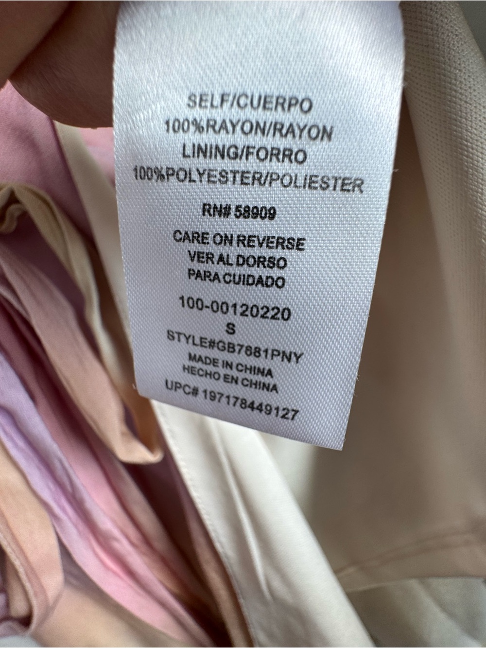 Gianni Bini Pastel Ombre Wrap Dress - Pink & Cream - Picture 4 of 5